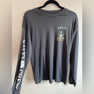 Salty crew men’s graphic gray long sleeve sunshirt fishing sun protection XL